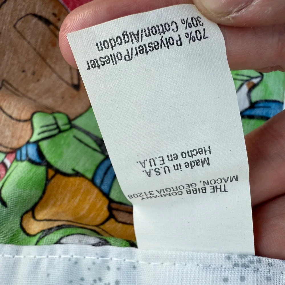 Vtg 90s Teenage Mutant Ninja Turtles Curtains Rod Pocket Panels Set of two 40X14